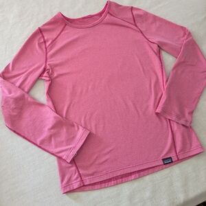 Patagonia Capilene baselayer Kids Pink Long Sleeve Shirt EUC